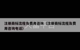 注册商标流程及费用咨询（注册商标流程及费用咨询电话）