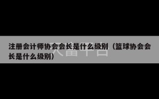 注册会计师协会会长是什么级别（篮球协会会长是什么级别）