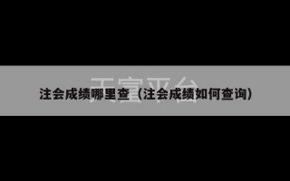 注会成绩哪里查（注会成绩如何查询）