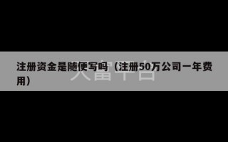 注册资金是随便写吗（注册50万公司一年费用）